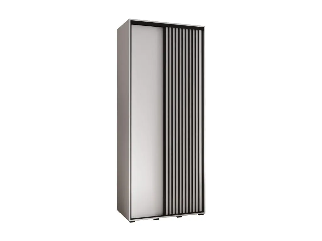 Armario Funcional Lluesmahome de 2 Puertas Correderas, diseño blanco, 205.2/110/60 cm.  GT1933015
