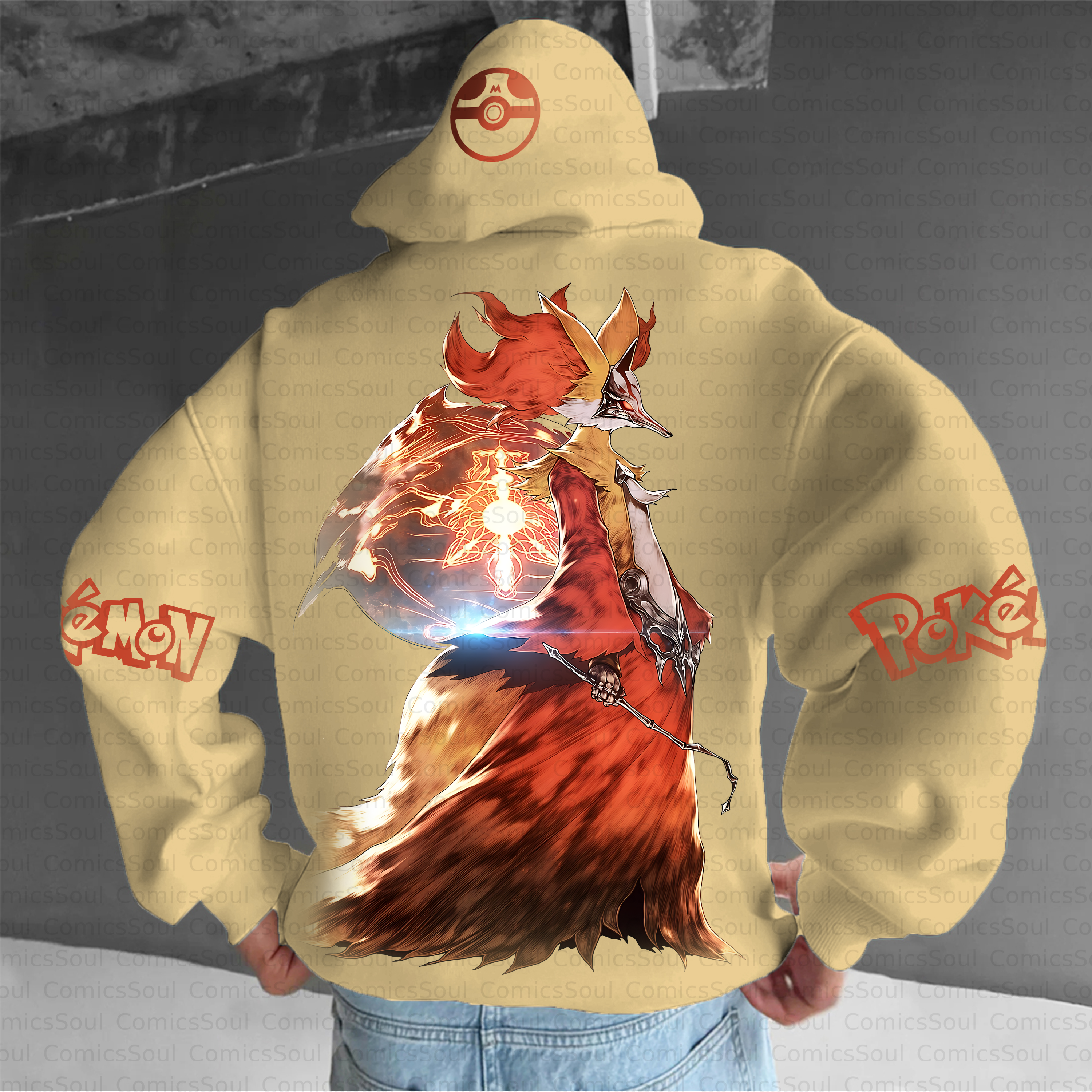 Unisex Anime Inspired Vintage Plush Hoodie