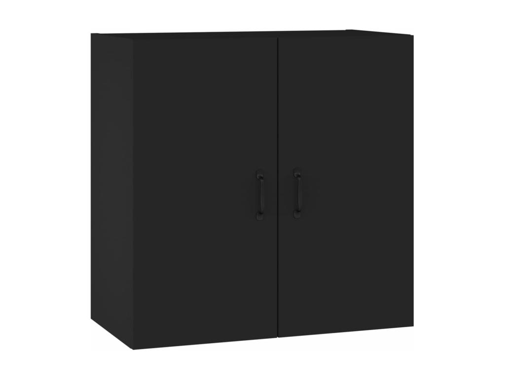 Armario de pared madera contrachapada negro 60x31x60 cm