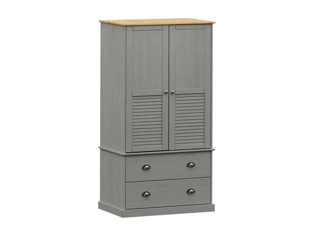Sancaldeco Armario Sancaldeco maciza de Sancaldeco gris 90x55x176 cm WSMW35613