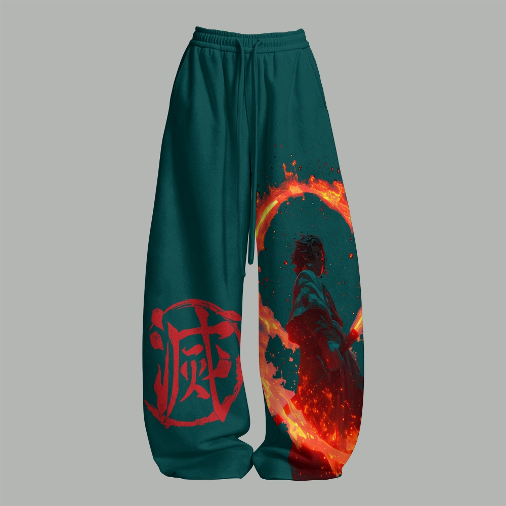 Demon Slayer Top & Elasticated Trousers Two-Piece Set