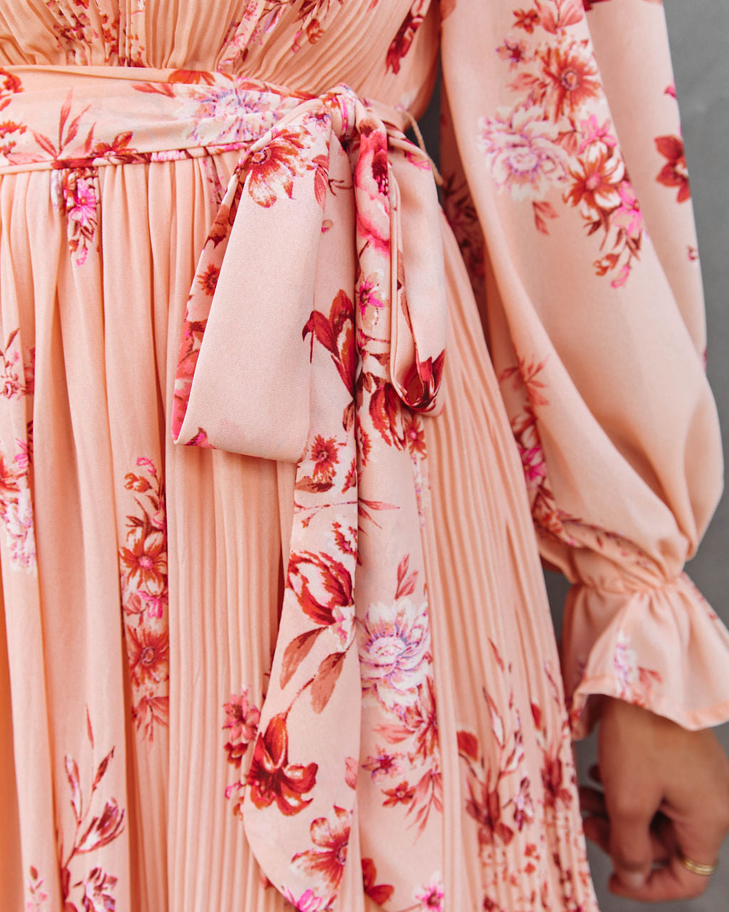 Lifetime Of Love Floral Pleated Midi Dress - Se7enfashion