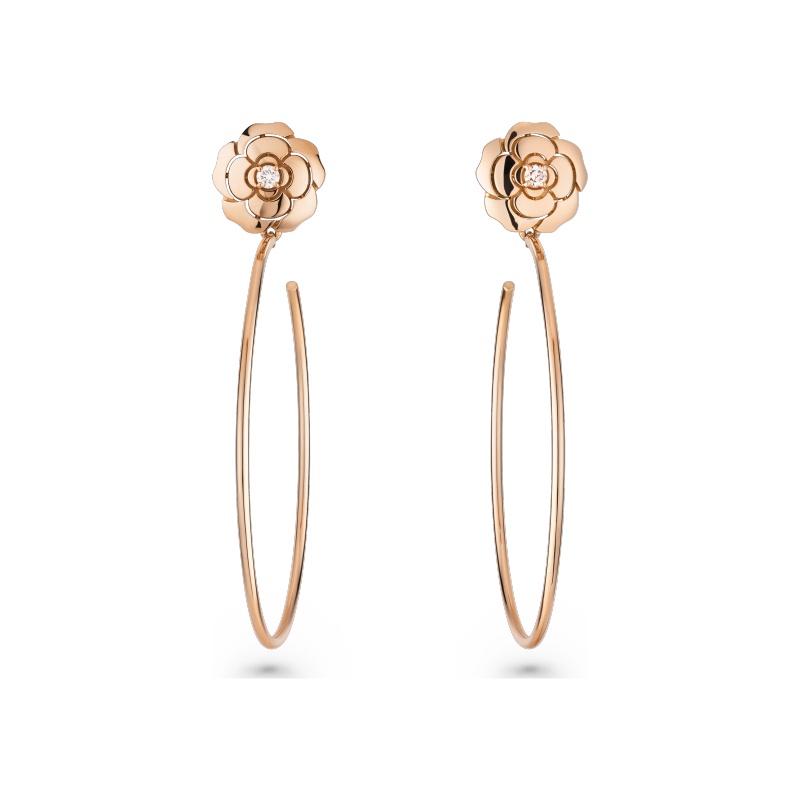 Replicate Extrait de Camélia hoop earrings(1:1 replica) - Original Replica Club