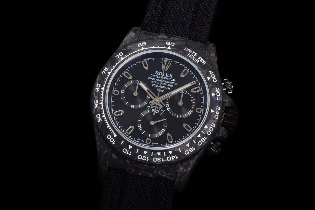 Replica DiW Rolex Daytona Black & Gold Carbon
