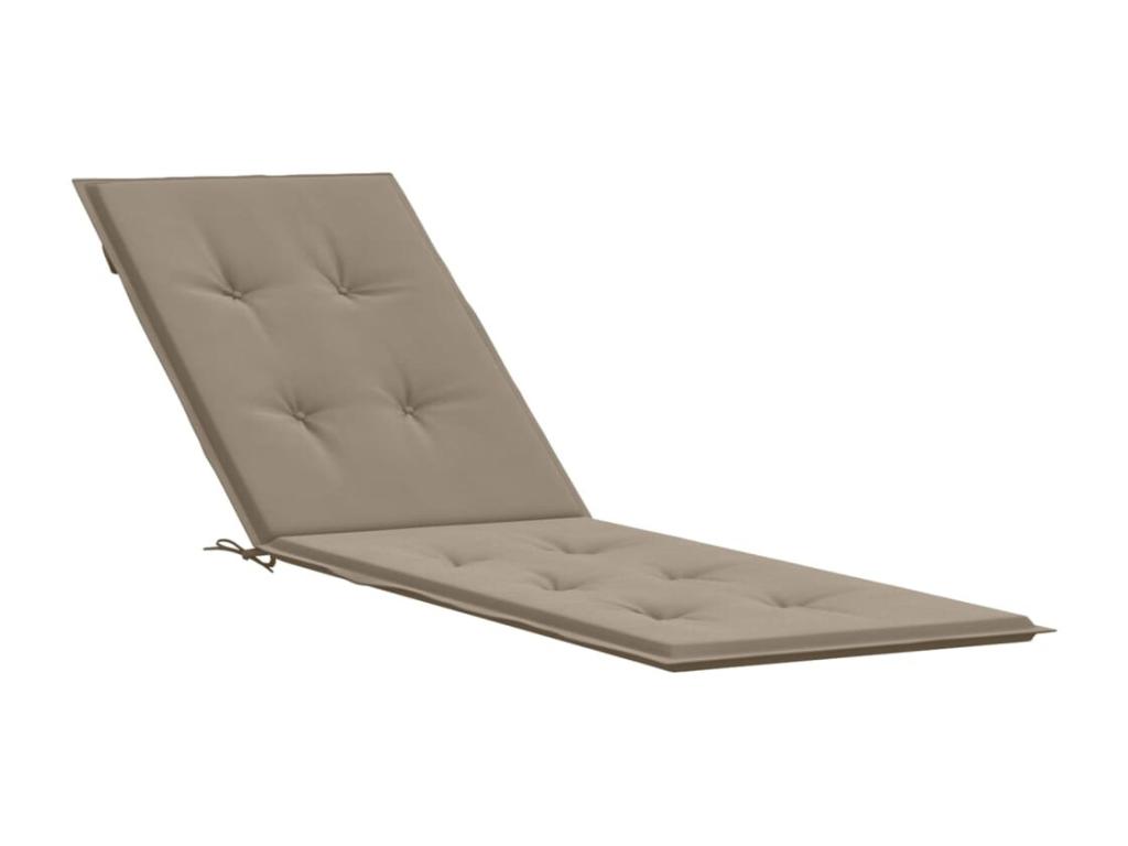 Cojín para tumbona gris taupe (75+105)x50x4 cm