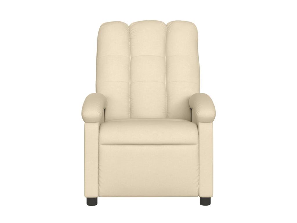 Tela crema sillón reclinable