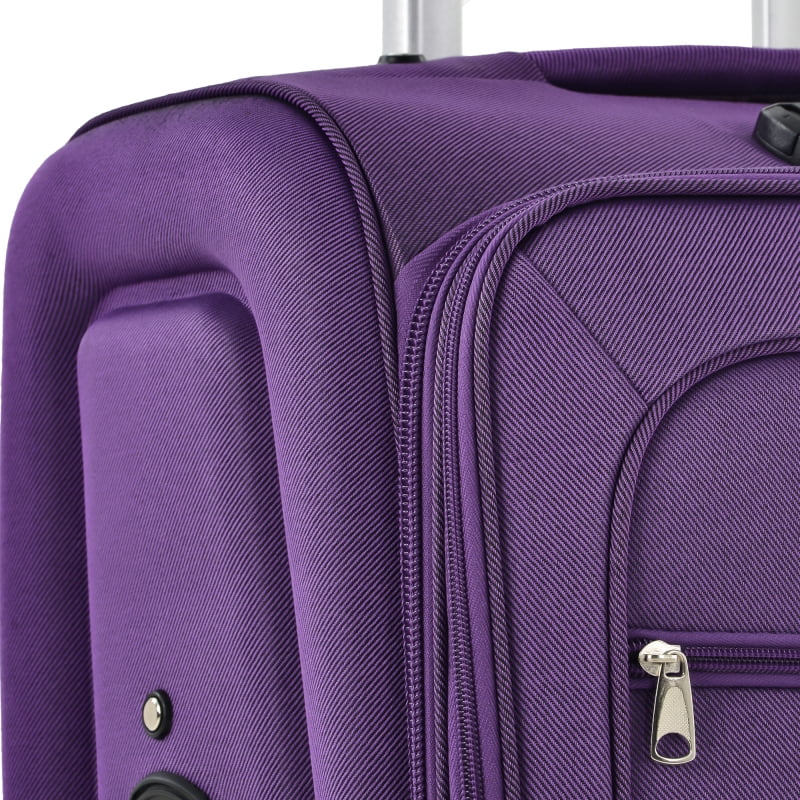Softside Luggage Expandable 3 Piece Set Suitcase Upright Spinner Softshell Lightweight Luggage Travel Set - Image 11