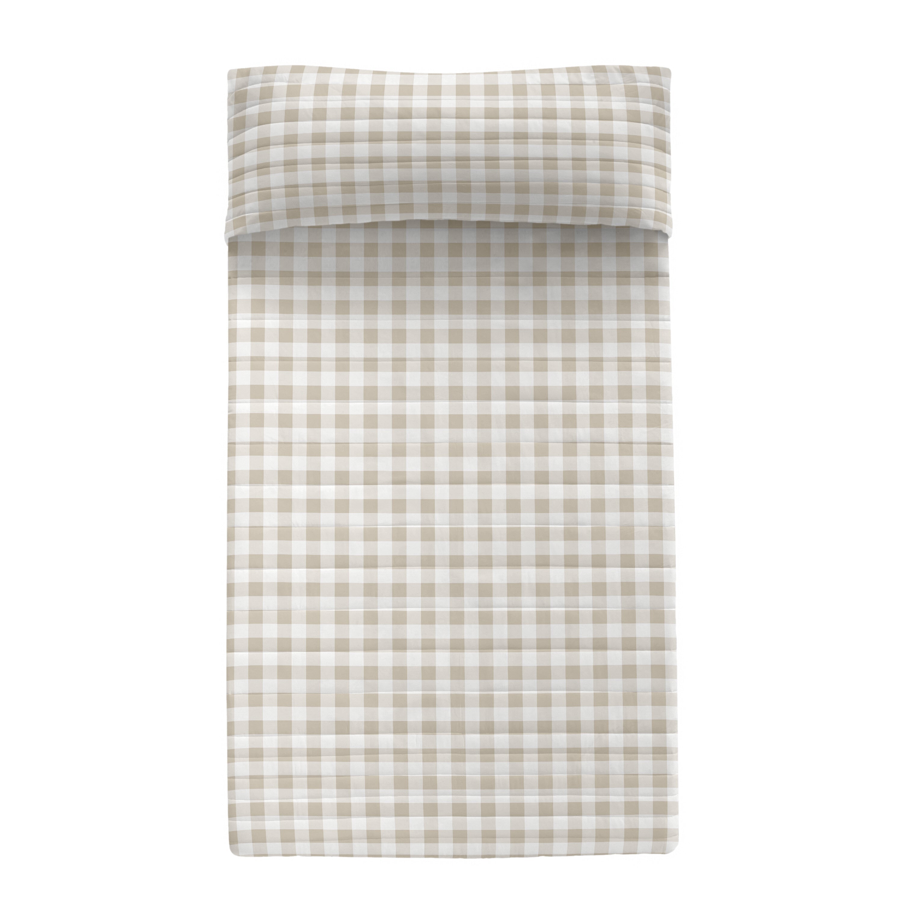 Vichy Sprei Beige Basic Kids, Beige, 100% Katoen (buitenkant) 100% Pol