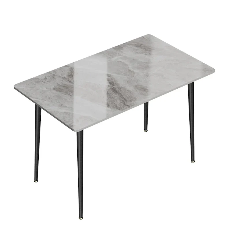 Contemporary Kitchen Table with Metal Frame and Sintered Stone Top