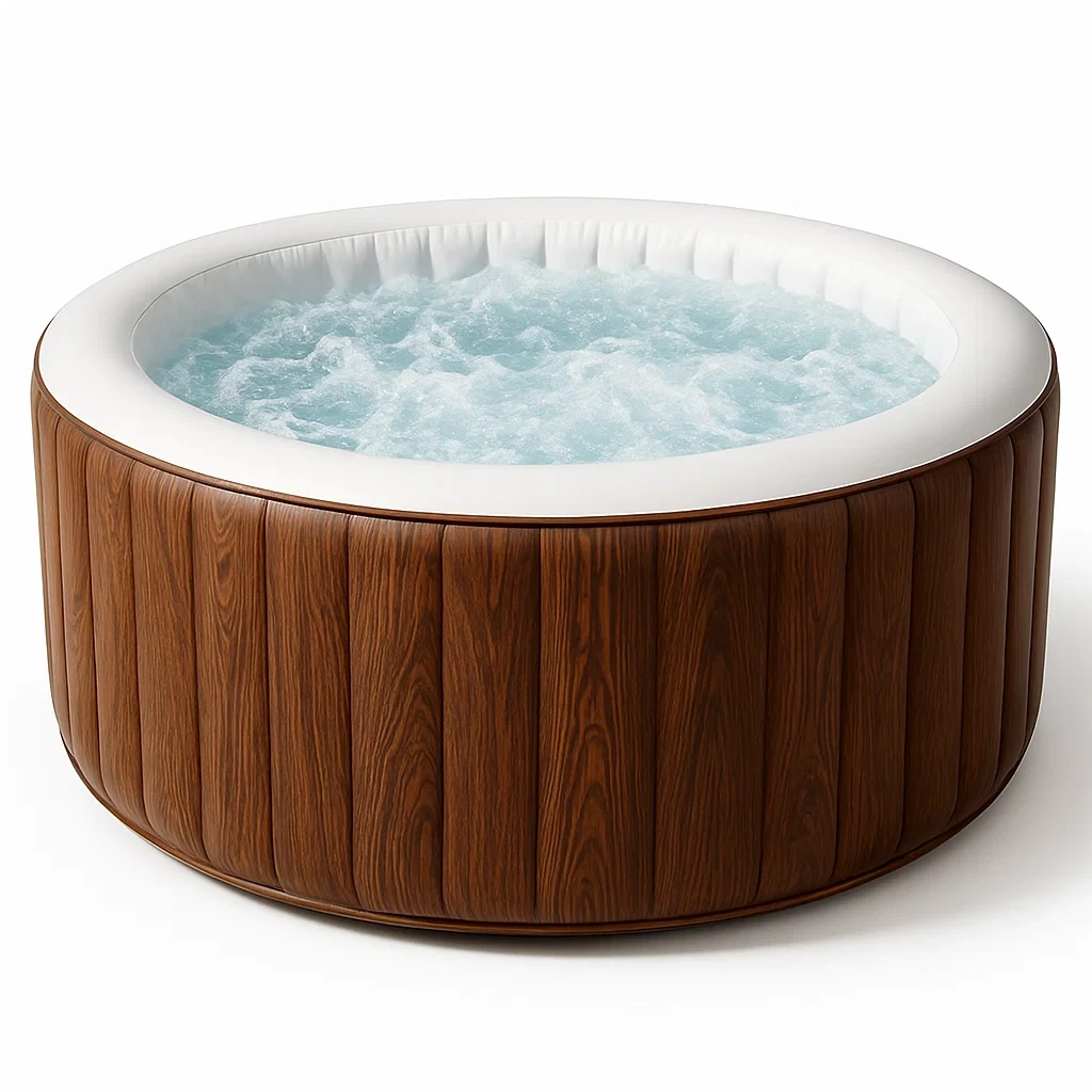 Spas hinchables 178x178x70 cm, 4 plazas, color beige/ blanco dchXilJ314bg