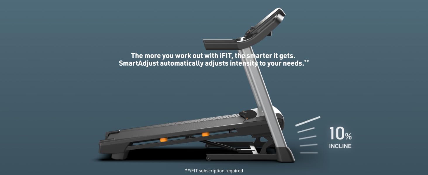 The more you workout with iFIT, the smarter it gets with SmartAdjust auto adjusting intensity to you