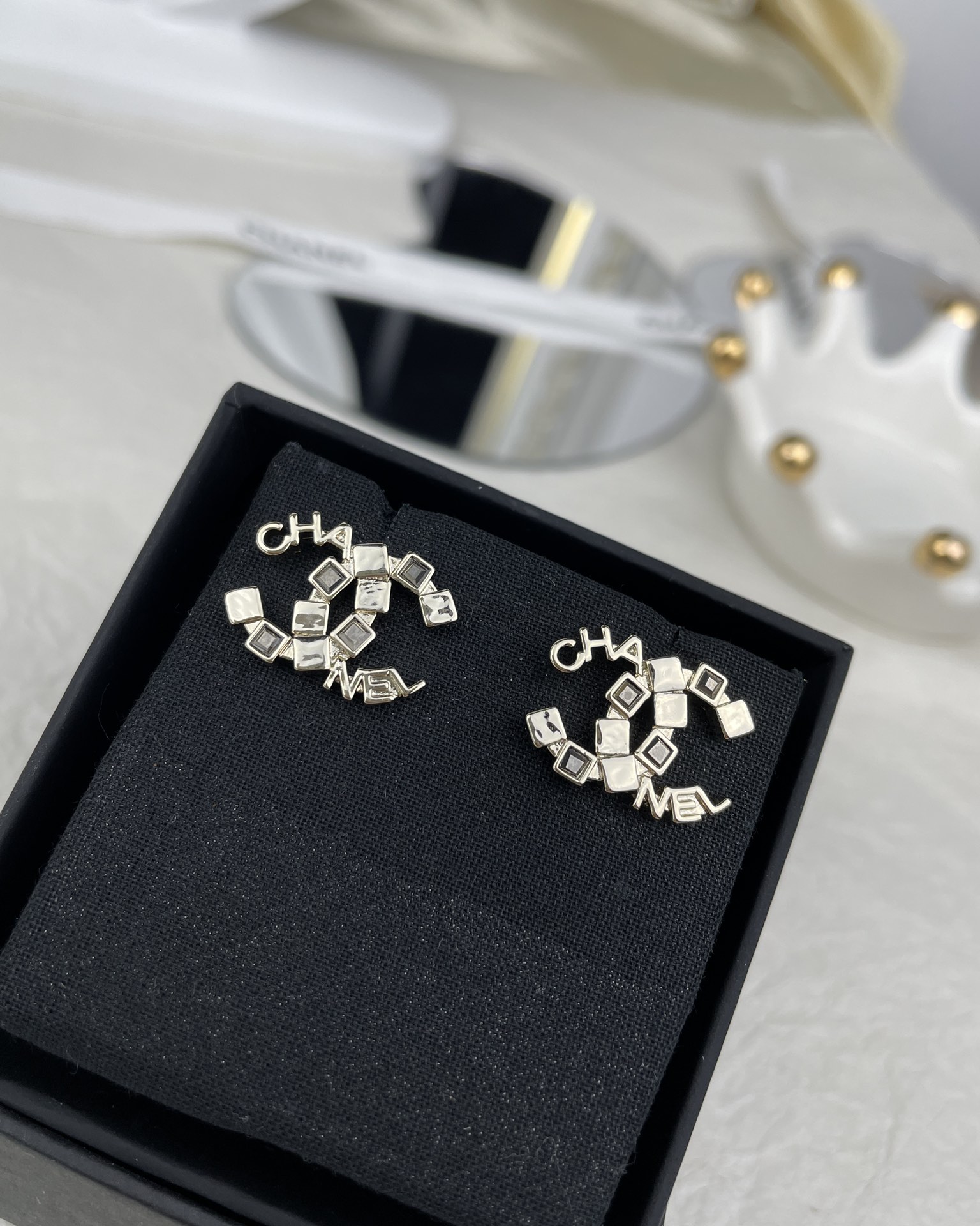 Chanel Letter Brooch Earrings - Original Replica Club