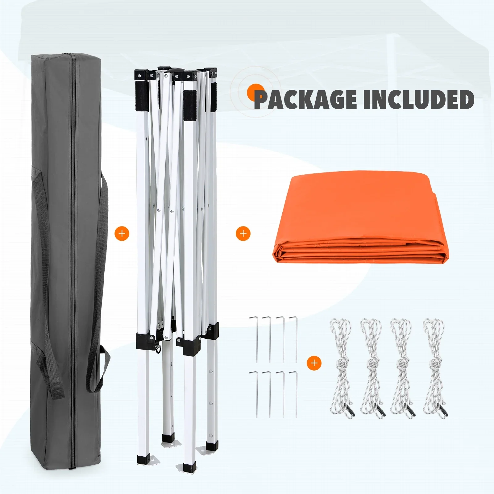 EAGLE PEAK 5x5 Pop up Canopy Tent Instant Outdoor Canopy Easy Set - up Straight Leg Folding Shelter（blue）
