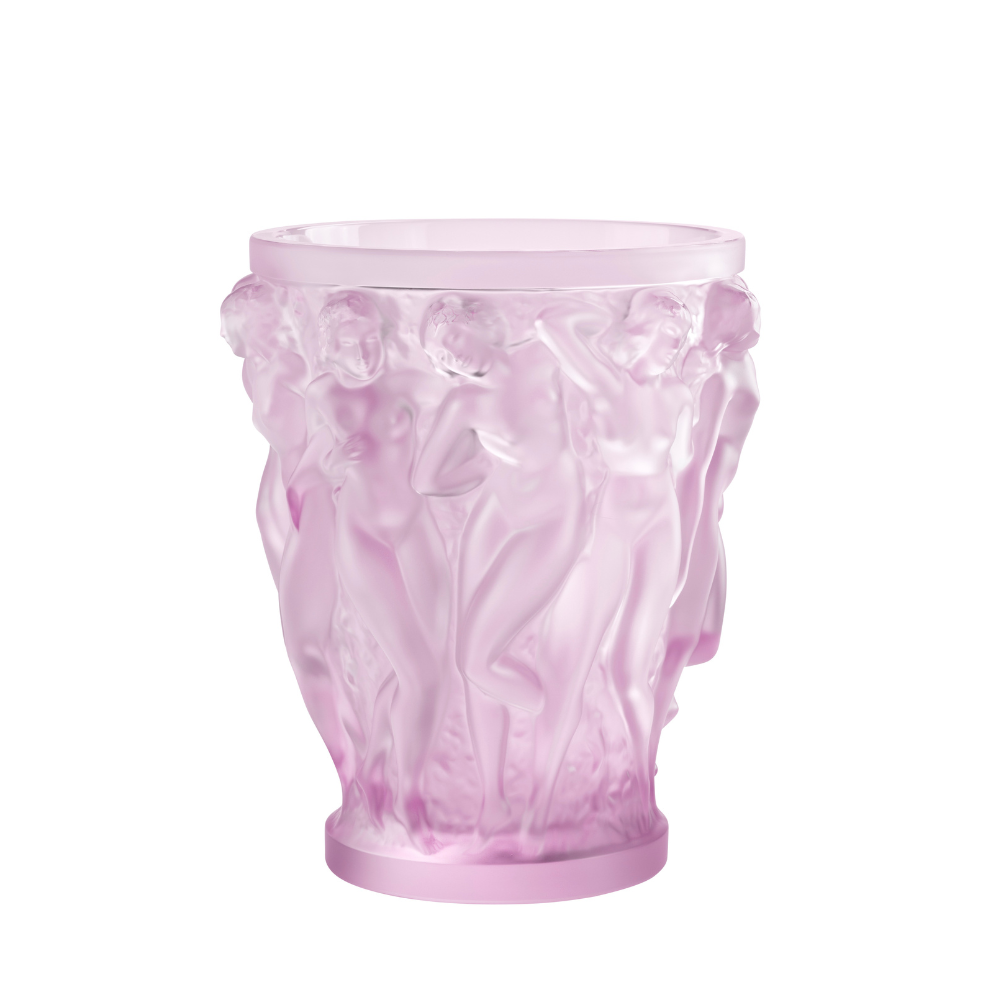 VASE BACCHANTES - CRISTAL LUSTRÉ ROSE