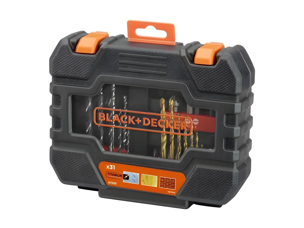 BLACK&DECKER Coffret 31 accessoires perçage vissage A7233