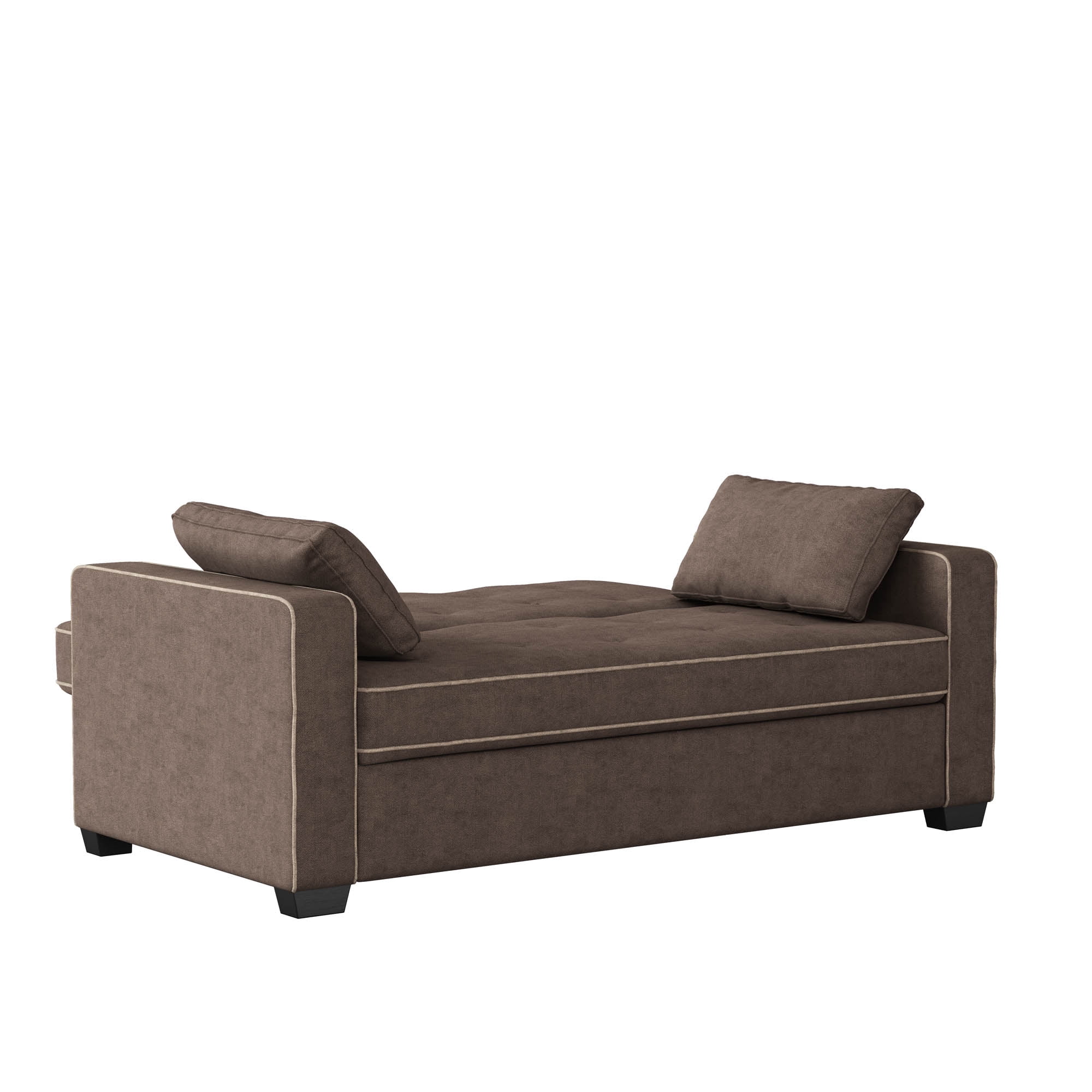 Serta Dream Convertibles Monroe Modern Polyester Convertible Queen Sofa Bed with Pillows Grey - Image 57