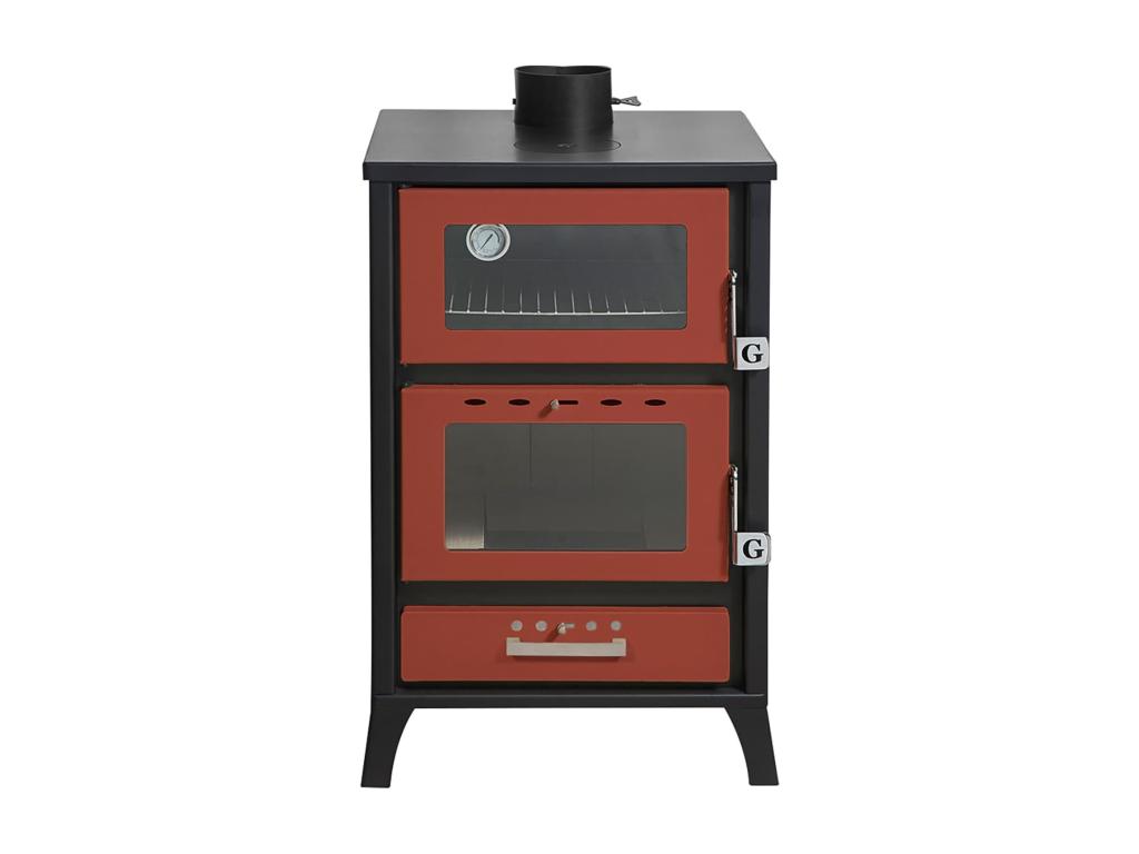 Estufa de Leña con Horno Marika Rossa 22 Kw L50 5xp58 5xh91 5