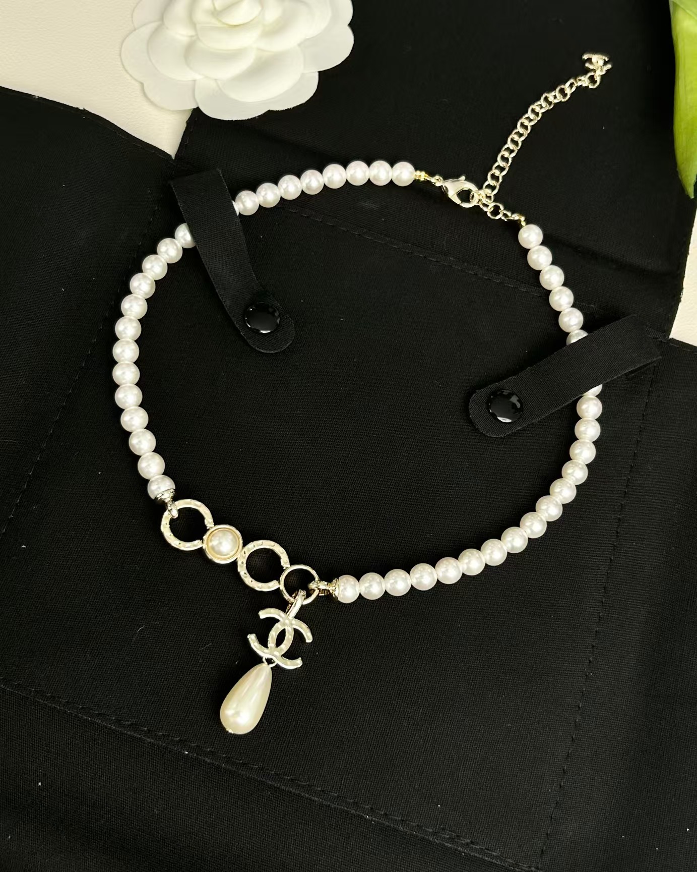 Chanel Teardrop Pearl Pendant Pearl Necklace - Original Replica Club