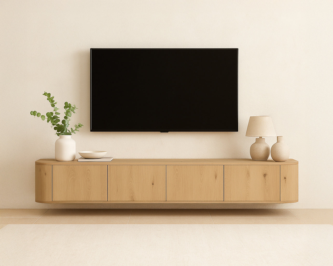Livingfurn - TV-Meubel Novero Zwevend - 35x220x33cm
