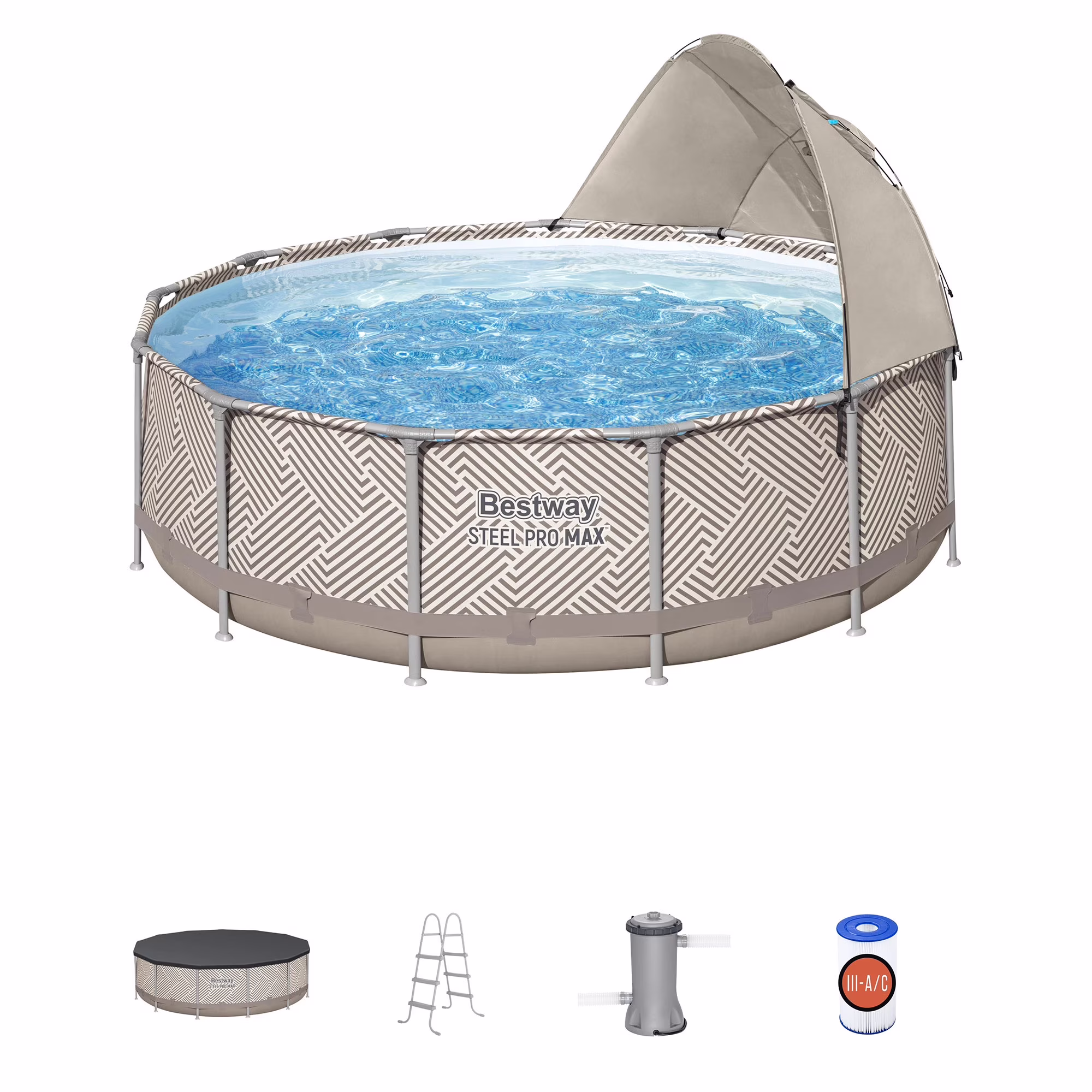 Bestway Steel Pro MAX 12' x 30" Above Ground Outdoor Swimming Pool Set - Image 5
