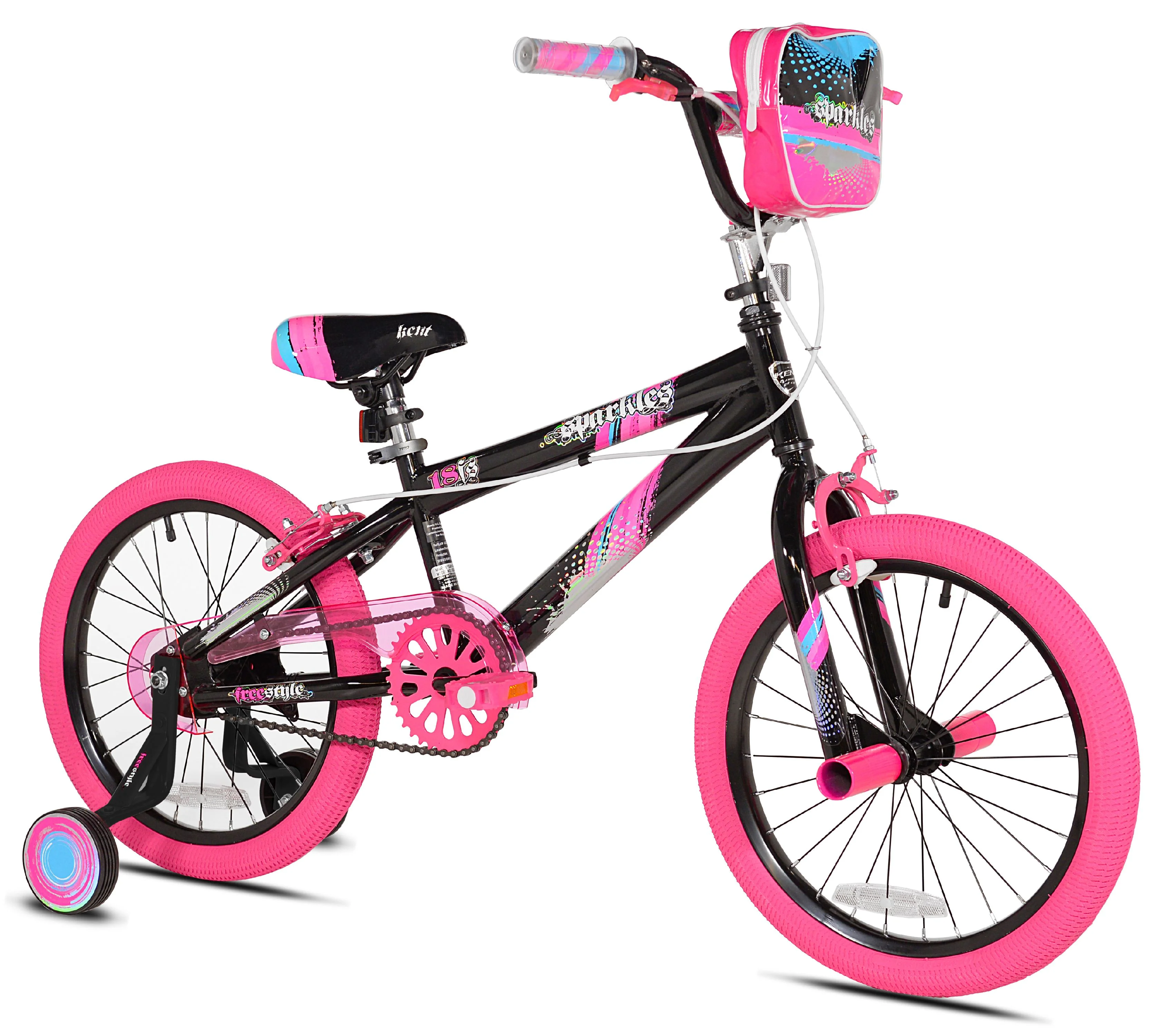 Bicycles 18 inch Girl's Sparkles Bicycle, Black and Pink