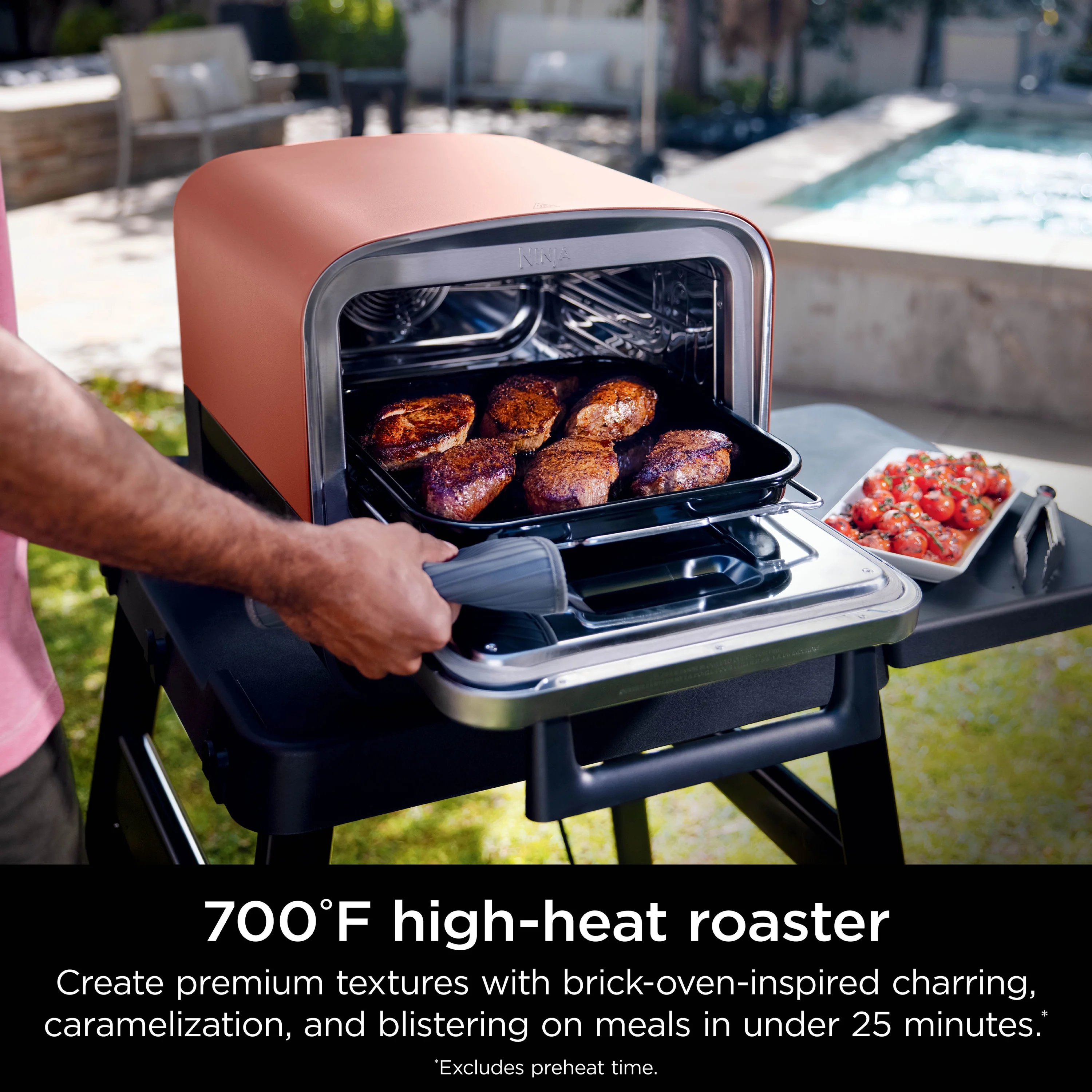 Ninja Woodfire? Pizza Oven, 8-in-1 outdoor oven, 5 Pizza Settings, Ninja Woodfire? Technology, up to 700-F heat, BBQ smoker, electric - Image 12