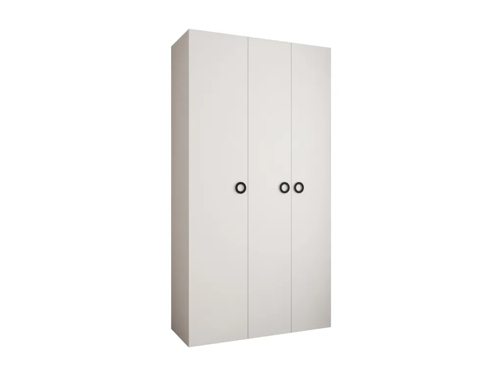 Armario Decocasaes 1 con puertas batientes 245.5/130/40 3 puertas (blanco/negro) ajpr56884
