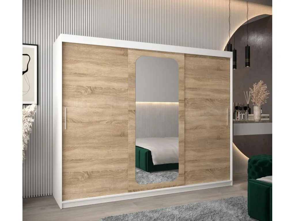 Armario Nidovia puertas correderas 200/250/62 3 puertas blanco anj3447727