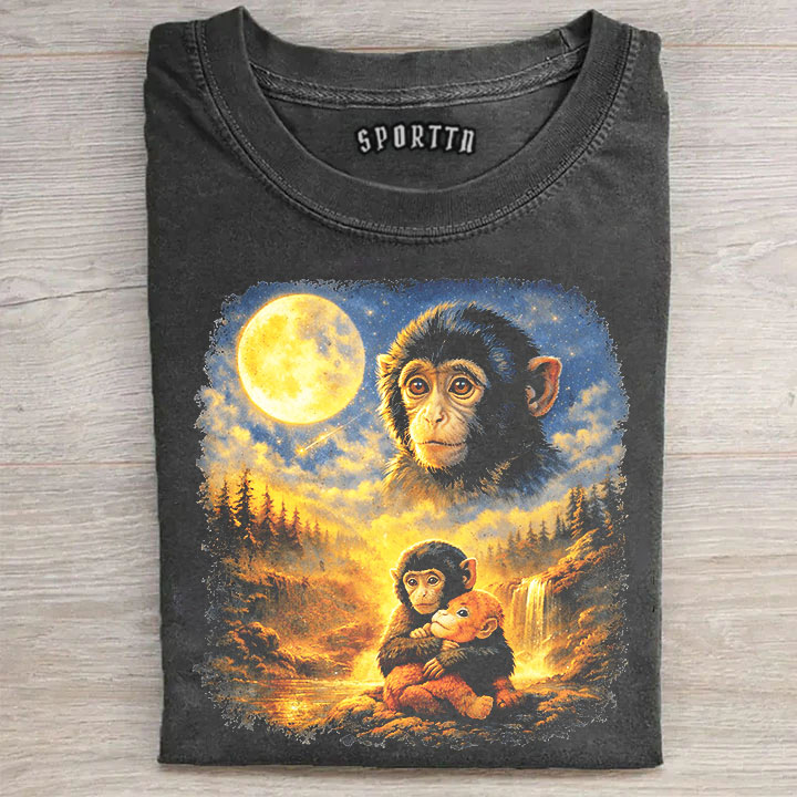 Punch-kun Monkey Meme Graphic T-shirt