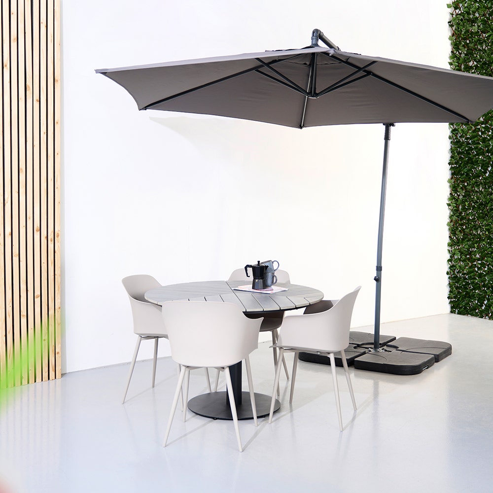 Lisomme Bente ronde tuintafel grijs - Ø 113 cm