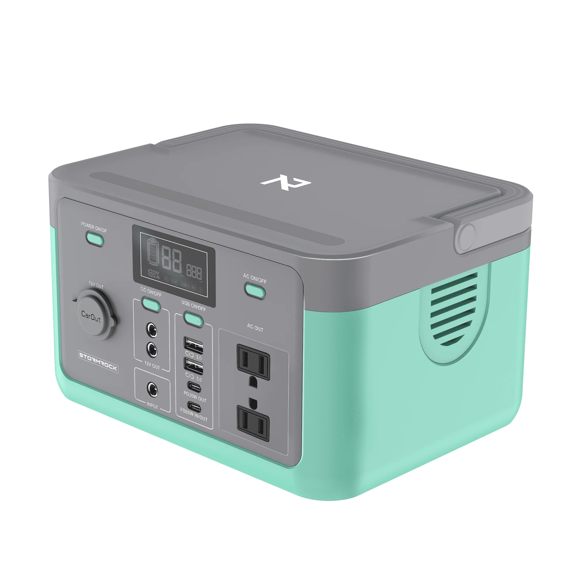 Stormrock Portable Power Station 294.4wh 110V/300W LiFePO4 Battery Solar Generator for Outdoor Camping(1500W)