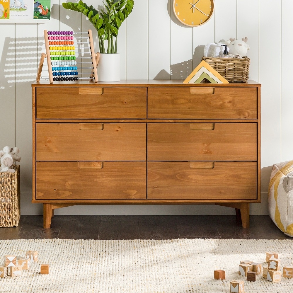 WAYFAIR Middlebrook Gammelstaden Mid-Century Solid Wood 6-Drawer Dresser