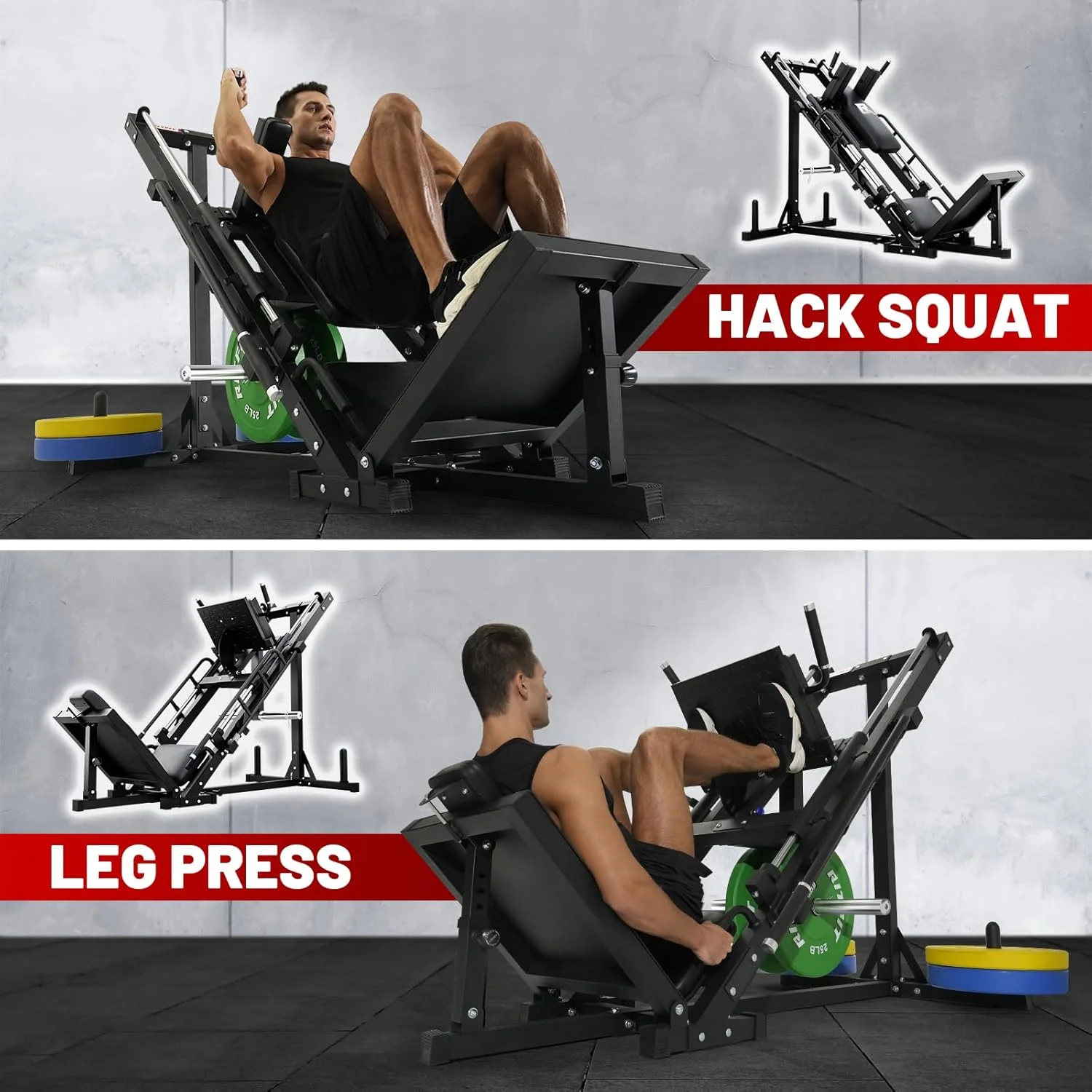 RitFit Leg Press Hack Squat Machine, Professional Adjustable Leg Press Machine for Home Gym with Linear Bearing, Specialty Hack Squat Machine for Full Lower Body Workout with Weight Storage, Pink - Image 18