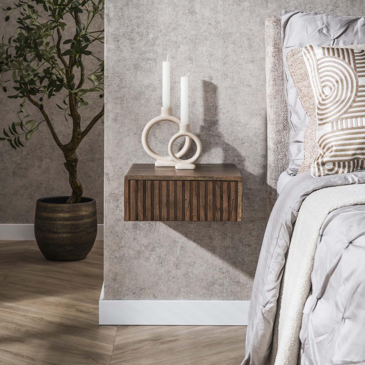 Fraaai - Marino zwevend nachtkastje - 1 lade - acaciahout