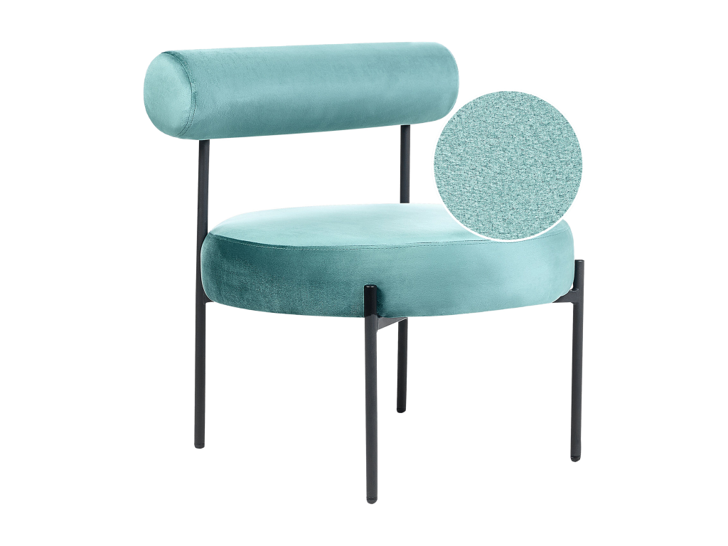 Sillón Nestleano Terciopelo Turquesa