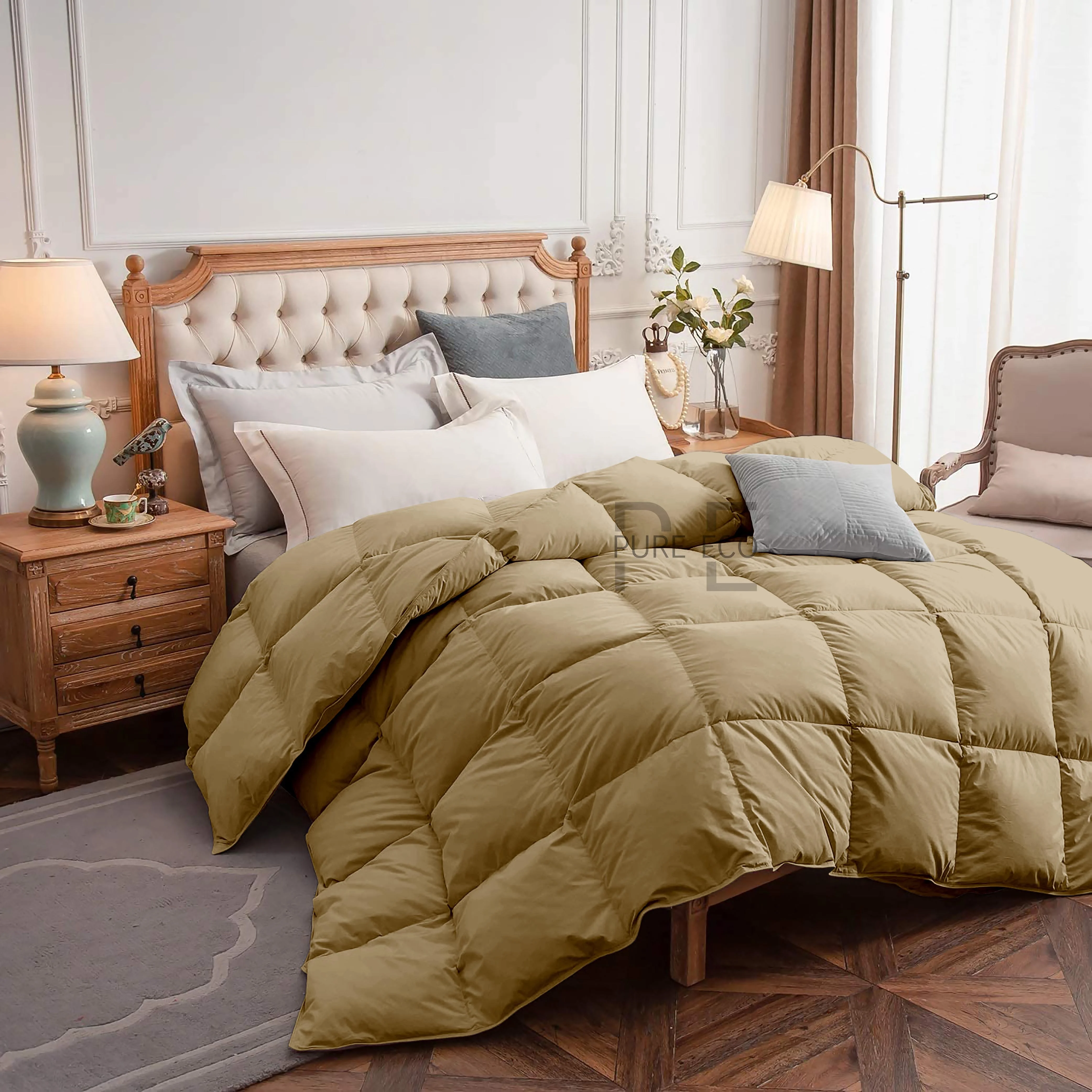 Ayanshi Hotel Bedding Comforter Twin Size, Duvet Insert, Quilted Comforter with Corner Tabs, All Season Lightweight Quilt, Down Alternative Hotel Comforter Twin Size 68X90 Baby Pink - Image 74