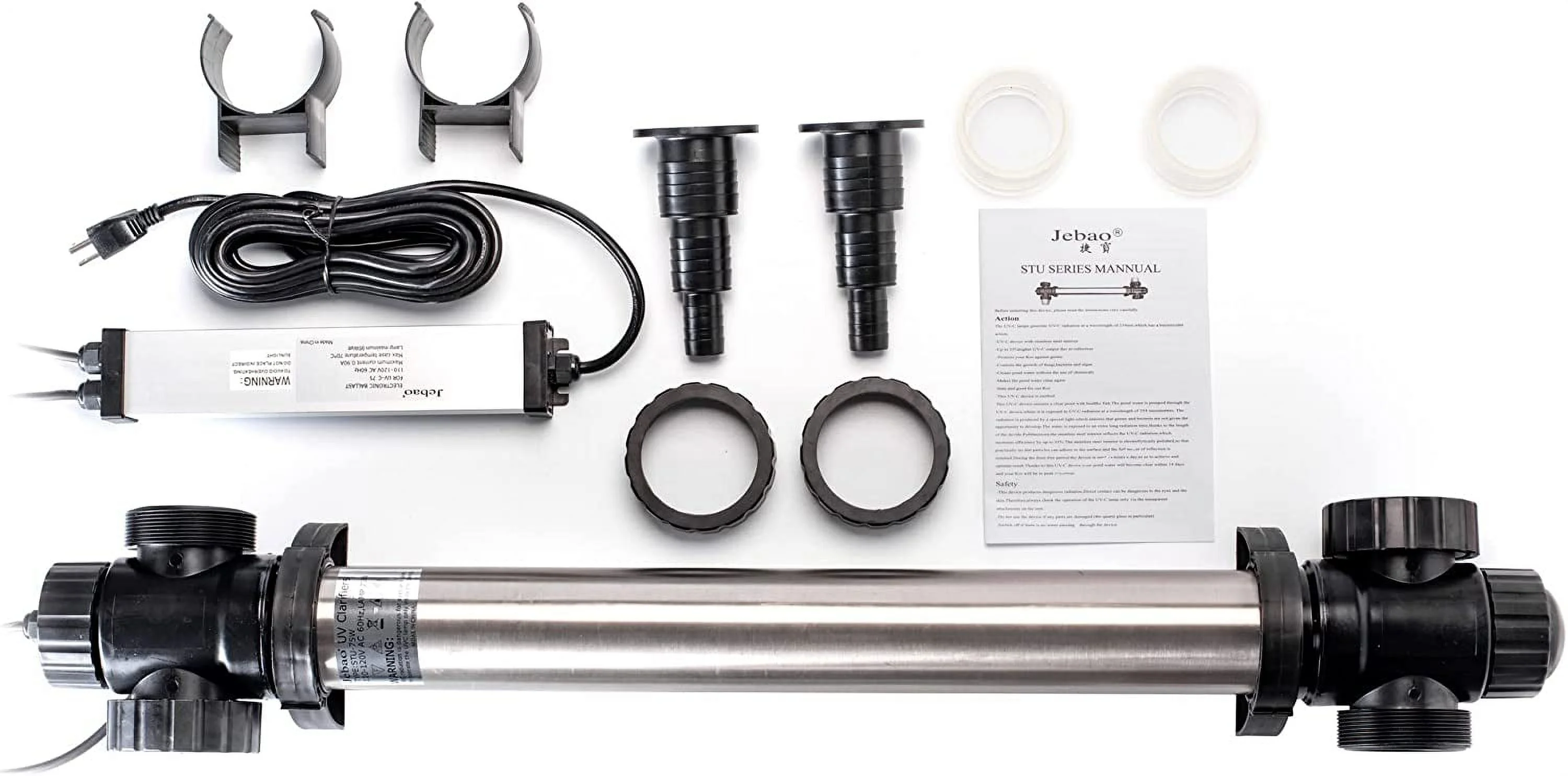 Jebao STU Stainless Steel UVC Clarifier (75-watt) - Image 5