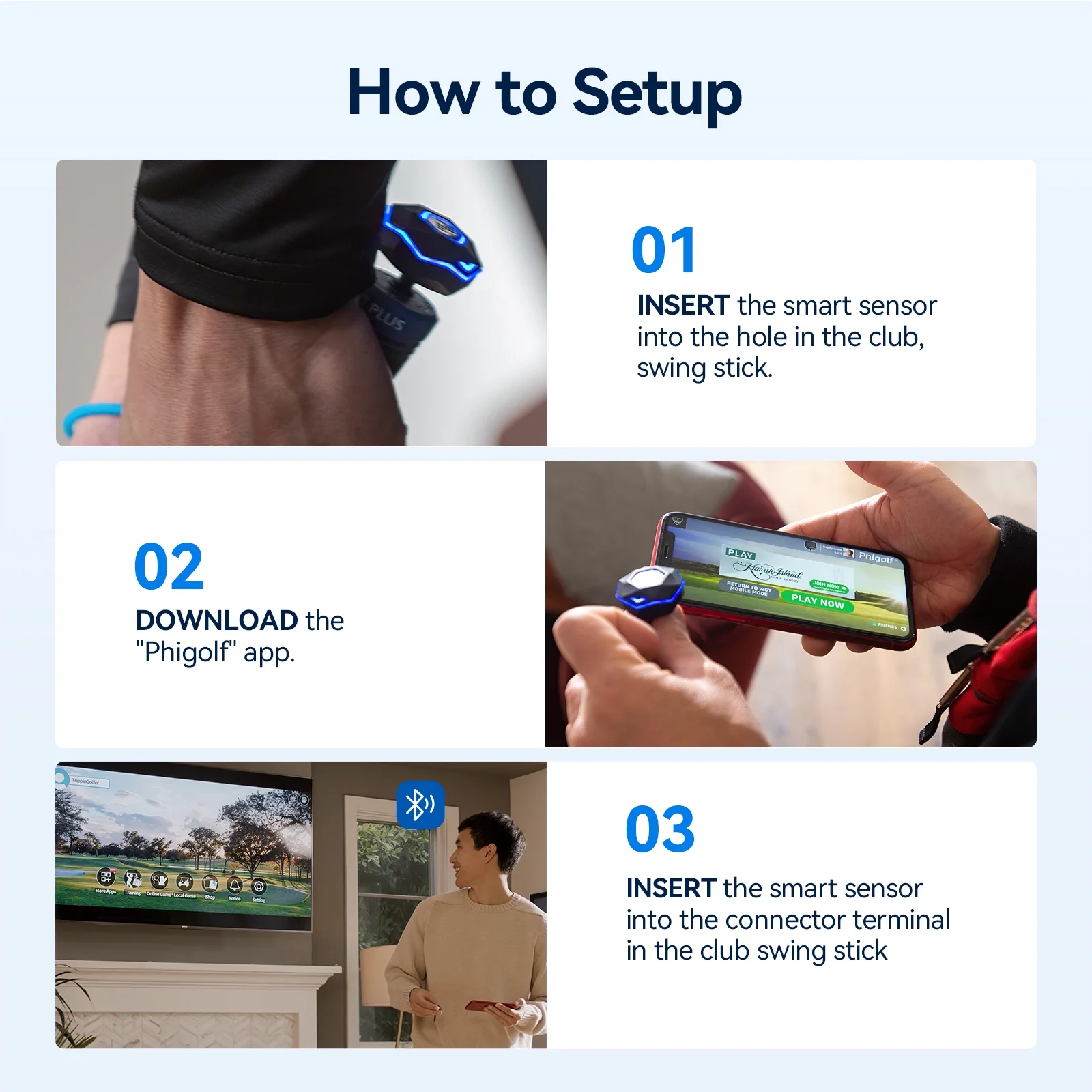 PHIGOLF Home Golf Game Simulator: Enjoy Interactive Golf with Motion Sensor & Swing Stick for Indoor & Outdoor Fun -C 38,000+ Courses Worldwide, Compatible with Android, iOS, App & E6 Connect - Image 4