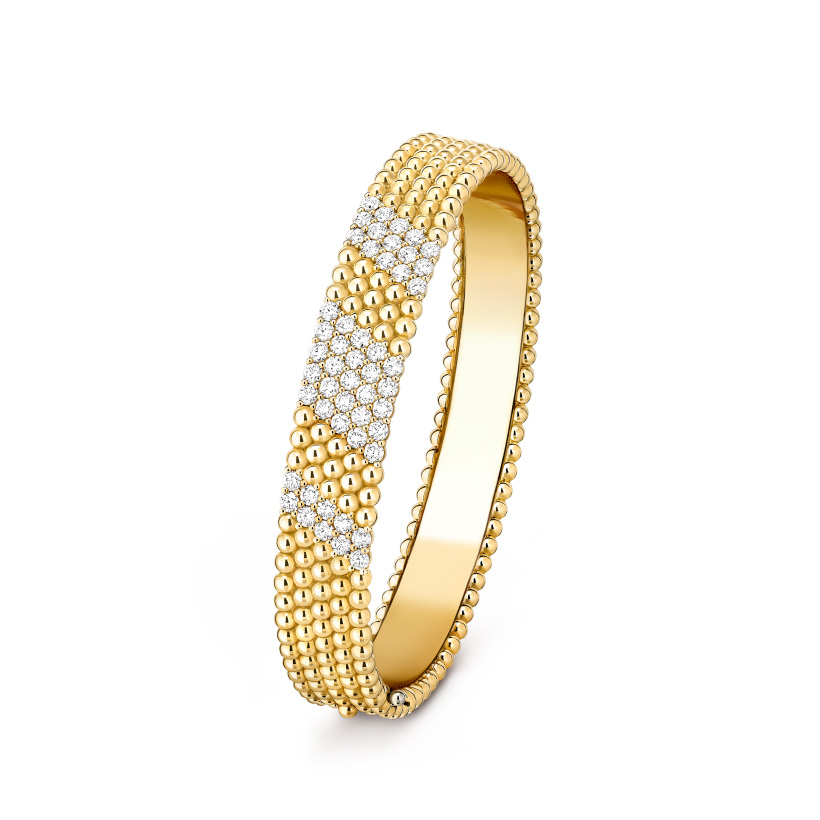 Replicate Perlée diamonds bracelet, 5 rows, medium model(1:1 replica) - Original Replica Club