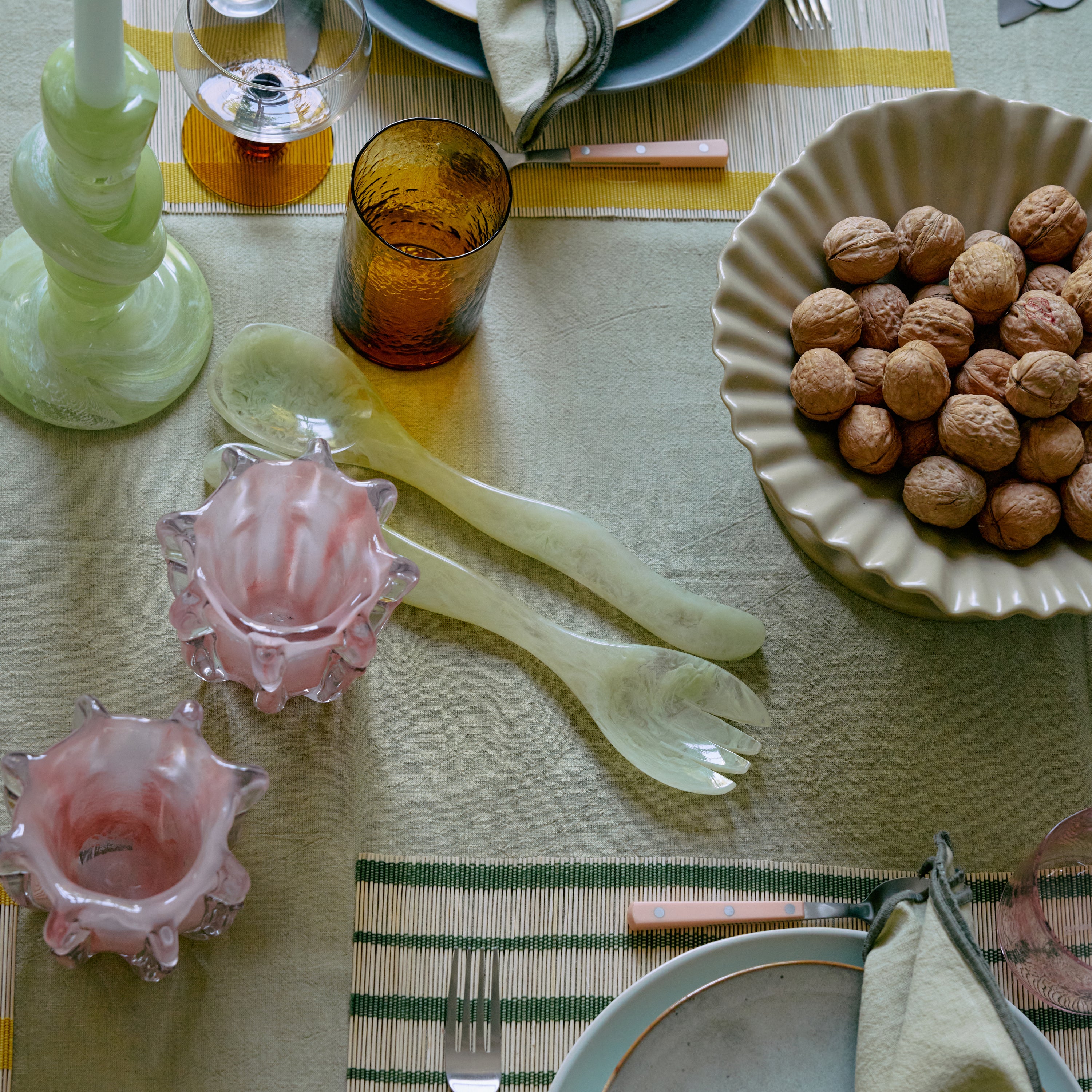 HKliving Curved Saladebestek - Mist Green