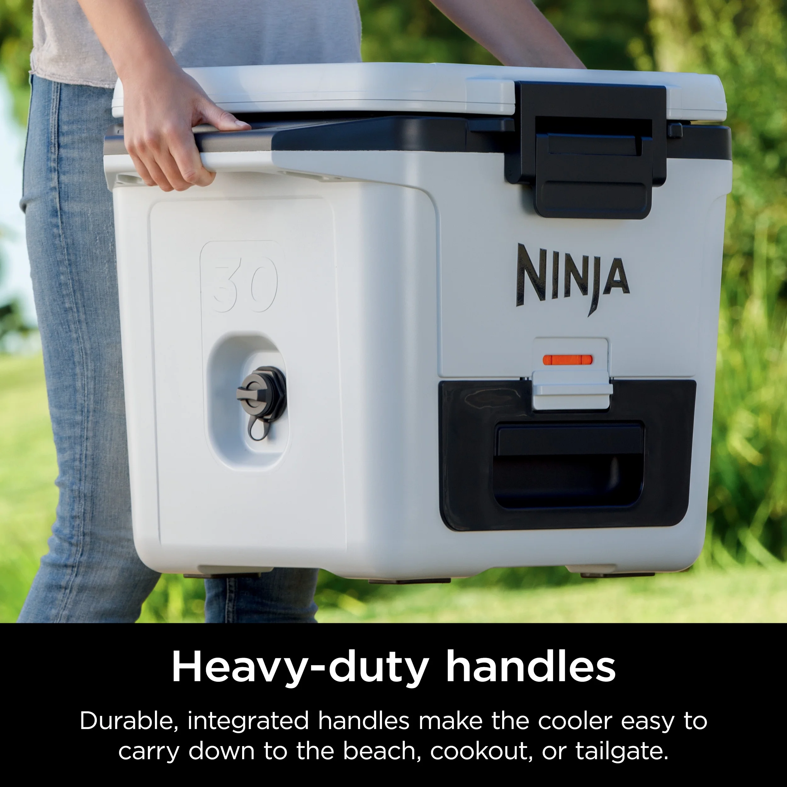 Ninja FrostVault 30qt Hard Cooler with Dry Zone, Ice Chest Cooler, White, FB131WH - Image 8
