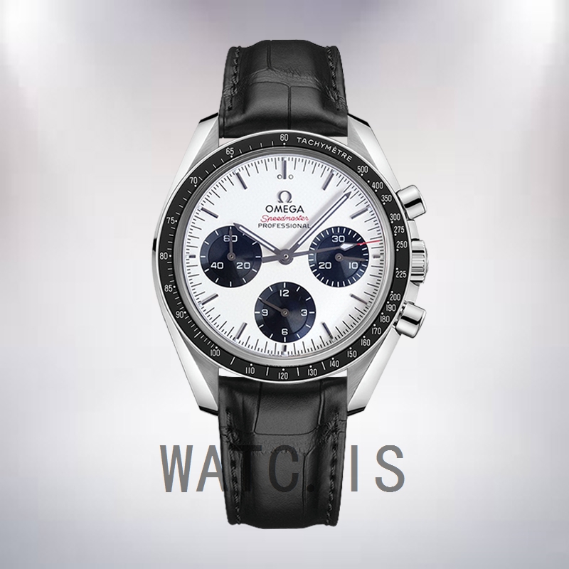 Omega Speedmaster 42mm 522.30.42.30.04.001 Men Leather Strap White Dial