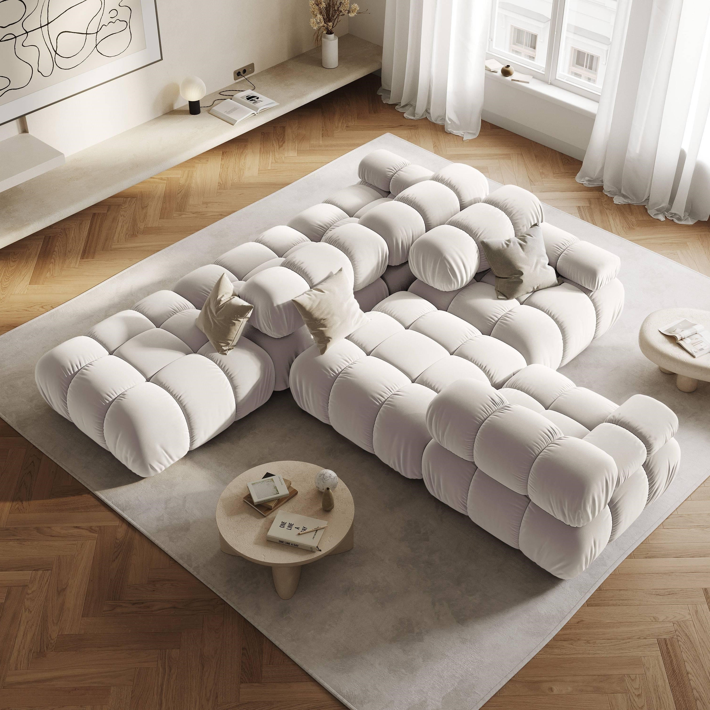 Milo Casa Tropea Modulaire 2-zitsbank Rechts Open met Hocker - Lichtbe