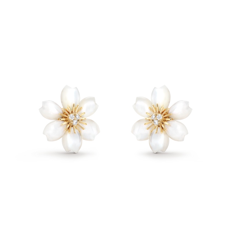 Replicate Rose de Noël earrings, mini model(1:1 replica) - Original Replica Club