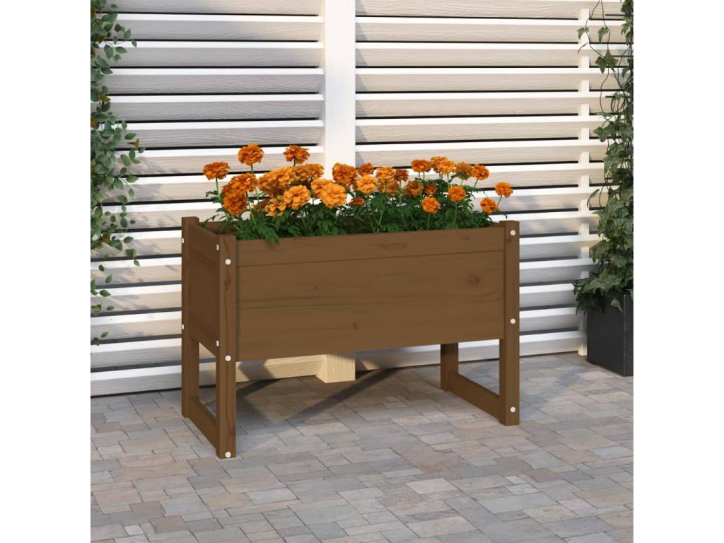 Decoratodo marrón miel 78x40x52 cm Madera maciza de pino