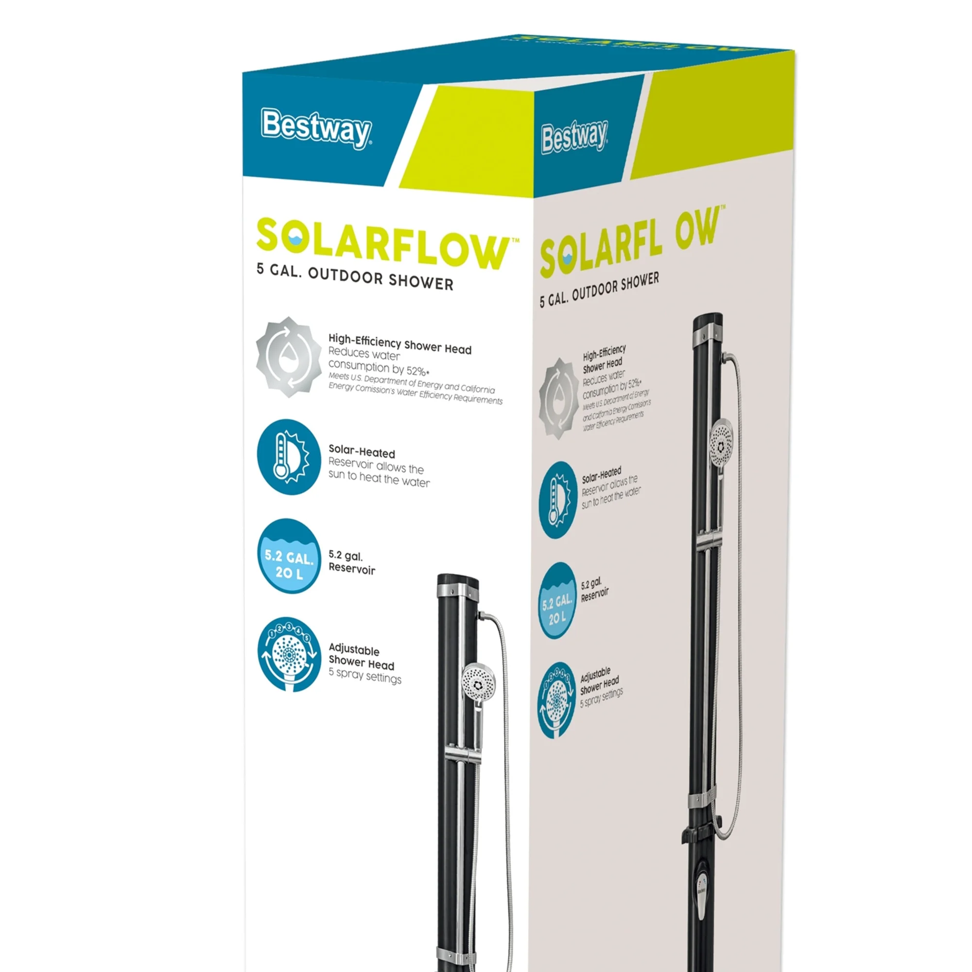 Bestway SolarFlow Outdoor Shower 2gal/8L: Oversized Shower Head and Stand, Easy Installation, & Adjustable Water Flow. Experience the ultimate convenience. - Image 21