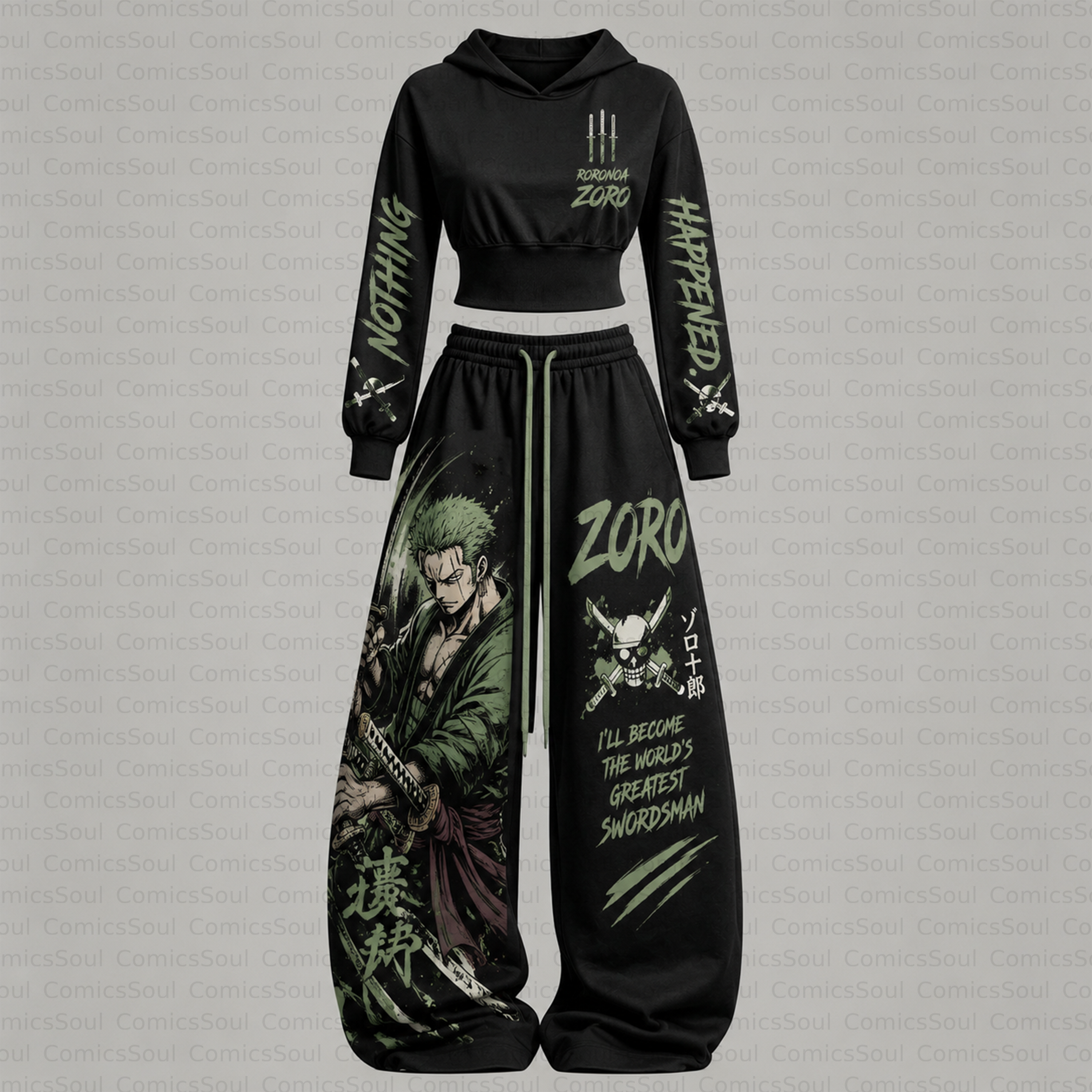 One Piece Hoodie & Pants Two Piece Tracksuit Set 3050997 TeeThreads Sustain the Scene with Custom Apparel