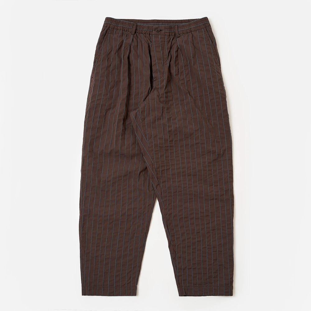 Universal Works - Pantalon Oxford Chester - Marron à rayures