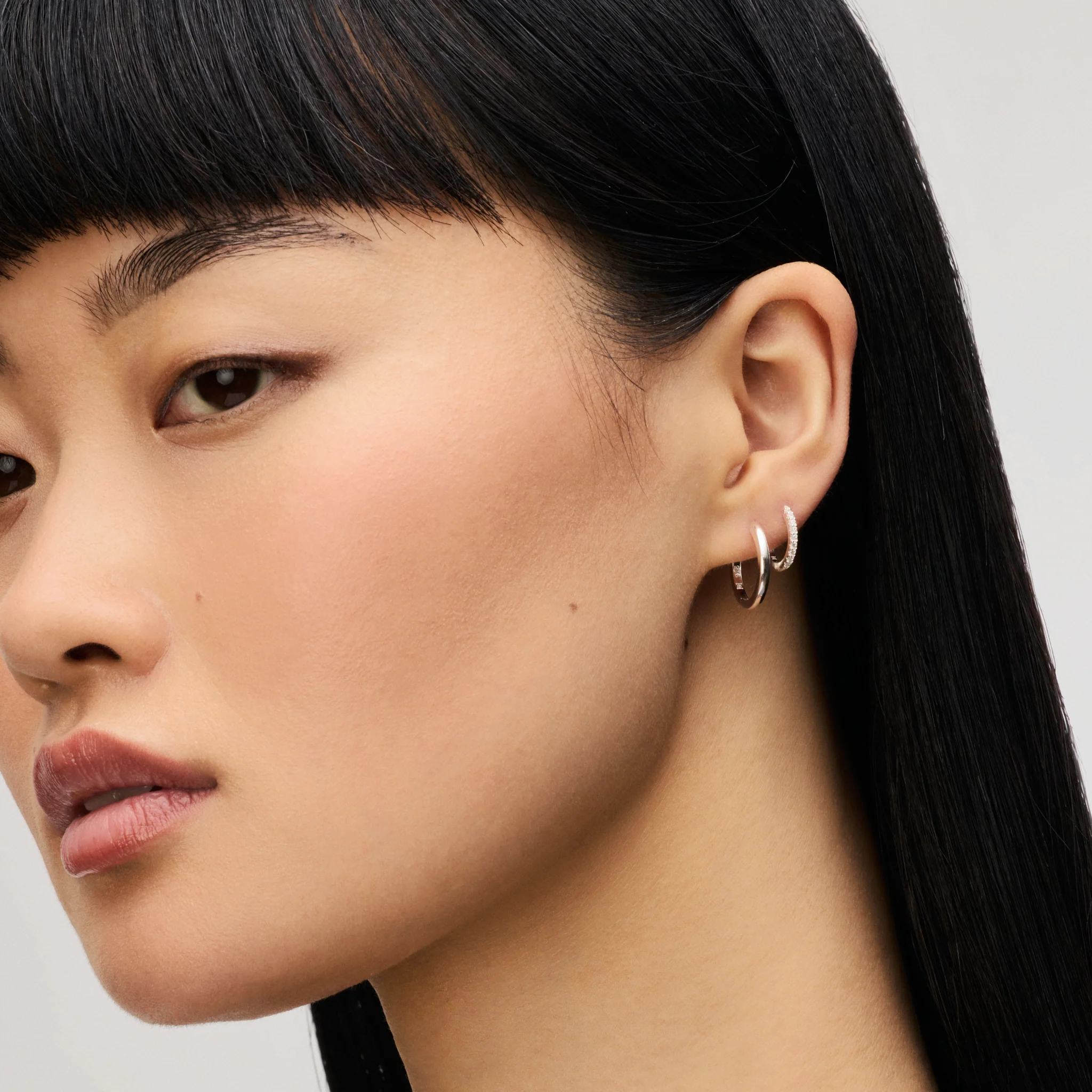 Mini Pavé Hoop Earrings