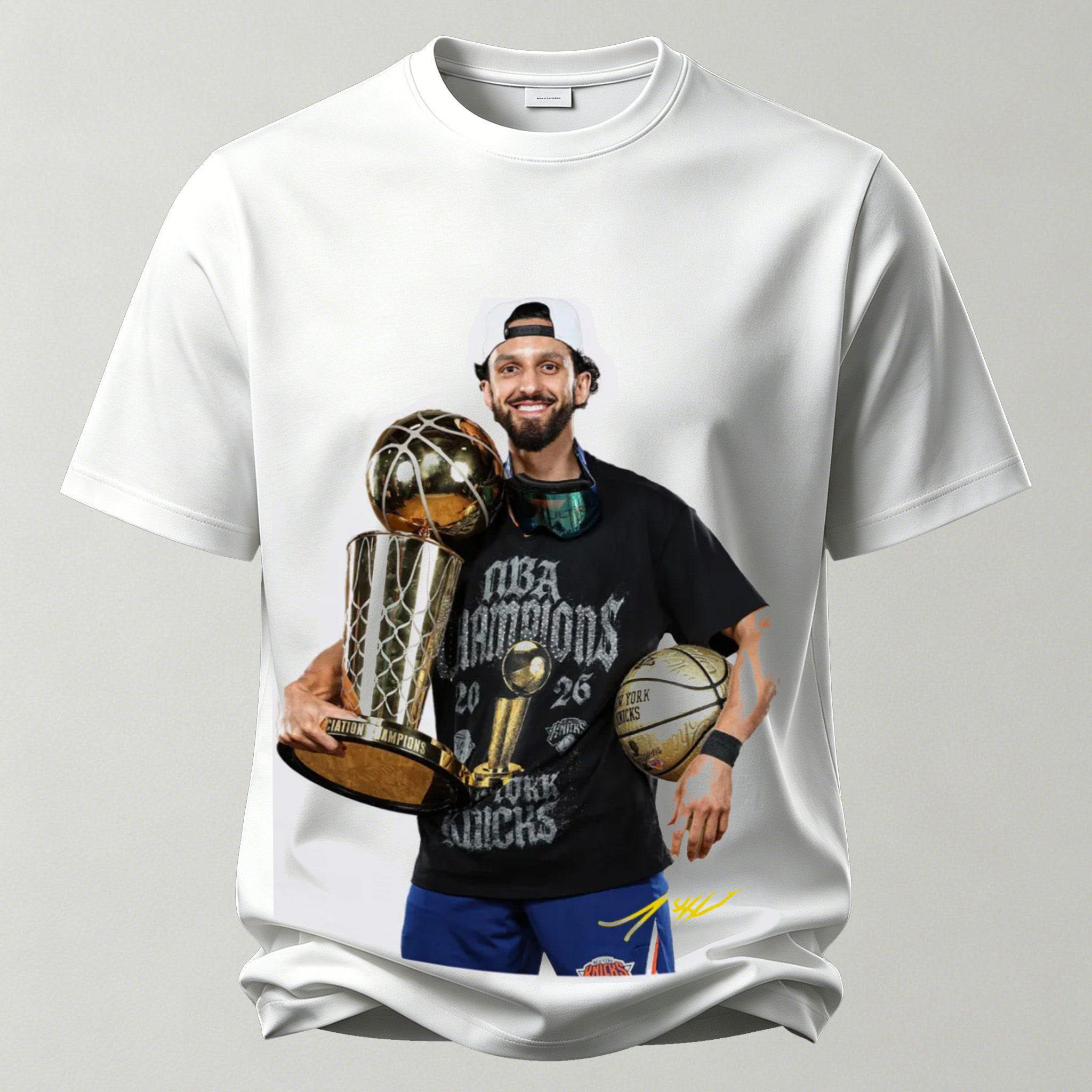 The Player Holds The Trophy Printed Unisex Oversized T-shirt
